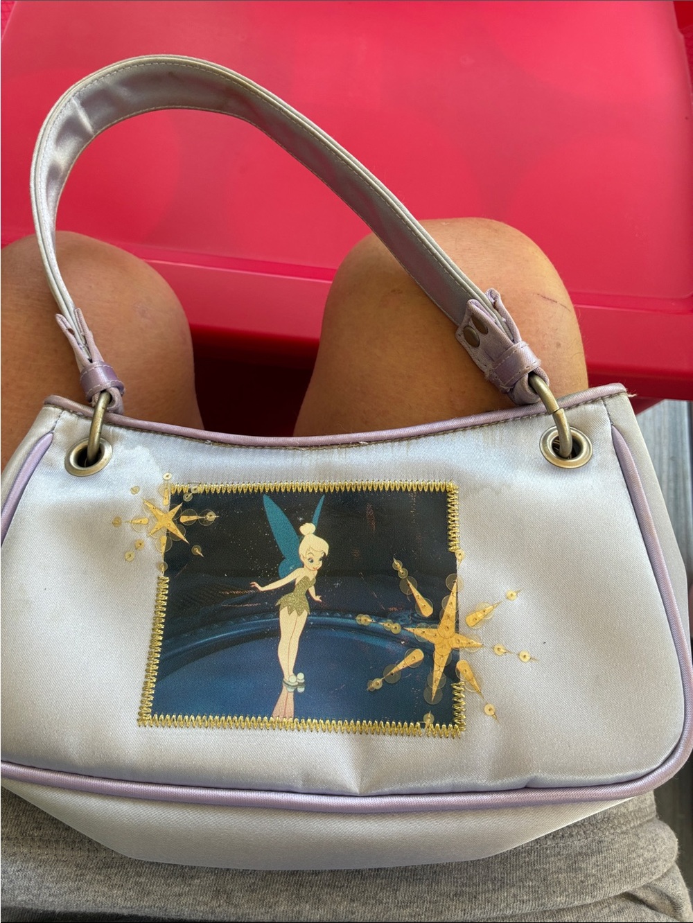 Tinker Bell Silver Lilac Shoulder Bag - Licensed Character bag.